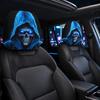 Забавные Мультяшные Чехлы на Подголовник Автомобиля, Универсальная Дышащая Эластичная Подушка-Поддержка Шеи для Сиденья, Жуткий Декор Салона Автомобиля на Хэллоуин
