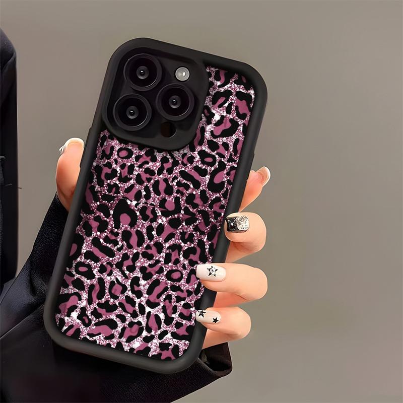 Розовый леопардовый принт Модный узор Чехол для телефона Для iPhone 17 Pro Max XS X XR 17 Air 16 Plus 16E 15 14 13 12 11 7 8 SE Чехол