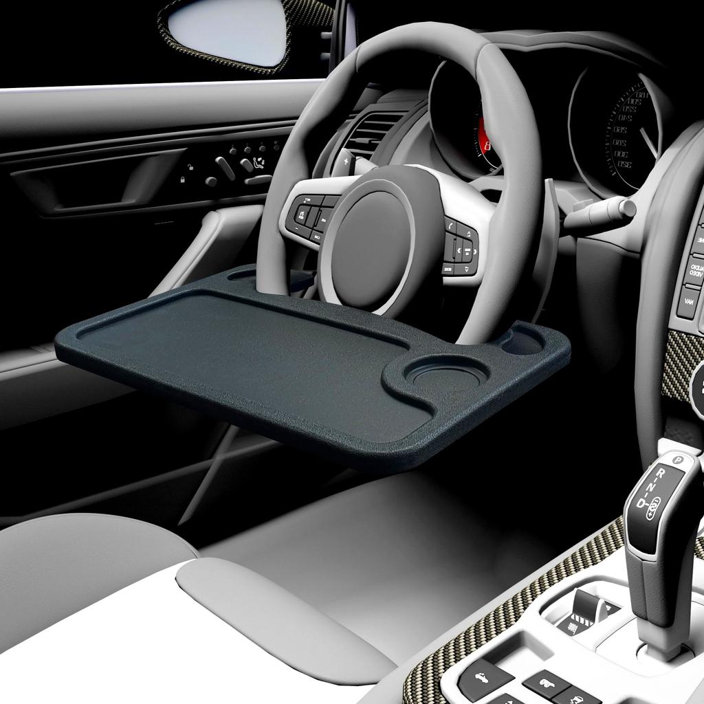 Поднос-столик для еды на руль автомобиля 3-в-1 с подставкой для напитков, многофункциональный столик для ноутбука для использования в салоне автомобиля, поднос-столик для автомобиля