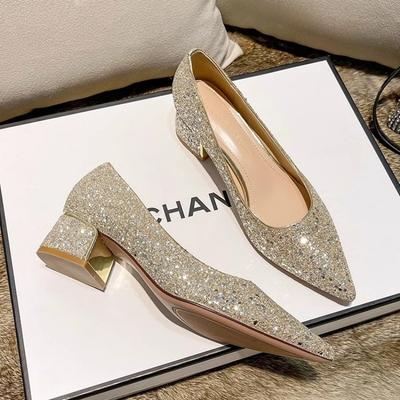 Осень Новые Женские Туфли на Высоком Каблуке Дизайнерские Туфли-Лодочки Слипоны Острый Носок Свадебные Туфли Элегантные Банкетные Туфли на Высоком Каблуке для Женщин