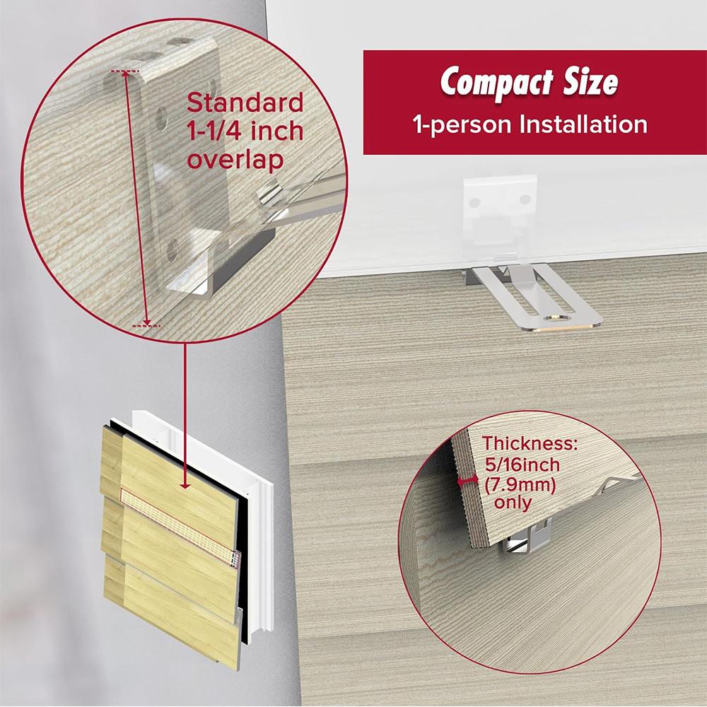 2Pcs Siding Overlap Gauge For 5/16" Thick Fiber Cement Wood Siding Mounting Kit