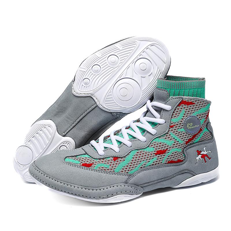 Мужские борцовки, боксерки, подростковые вязаные кроссовки для тренировок в зале, кроссовки для борьбы, боевые тренажеры, нескользящая обувь для тренировок приседаниями