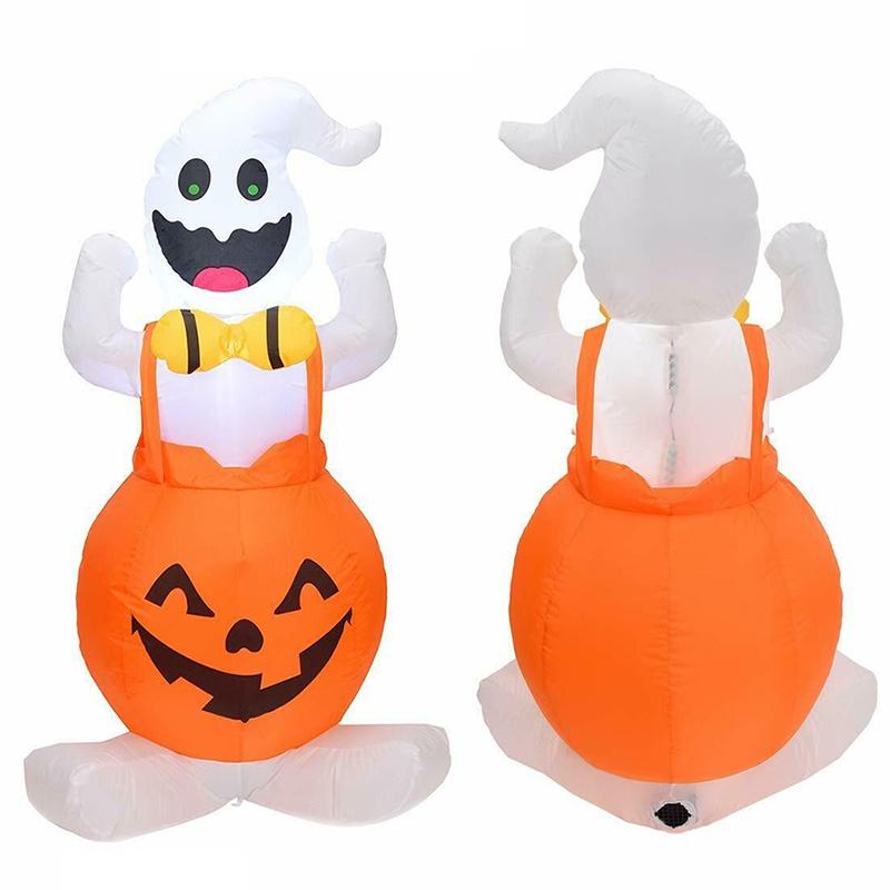 Blow Inflatable Halloween In Pumpkin Up Outdoor Yard Halloween Led Lights Decor