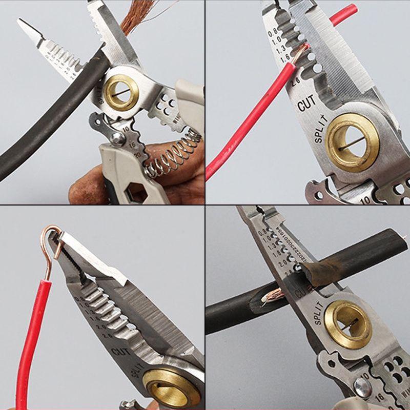 Многоцелевой инструмент для зачистки проводов, профессиональный электрик, обжимные плоскогубцы для резки проводов, обжимной ручной инструмент