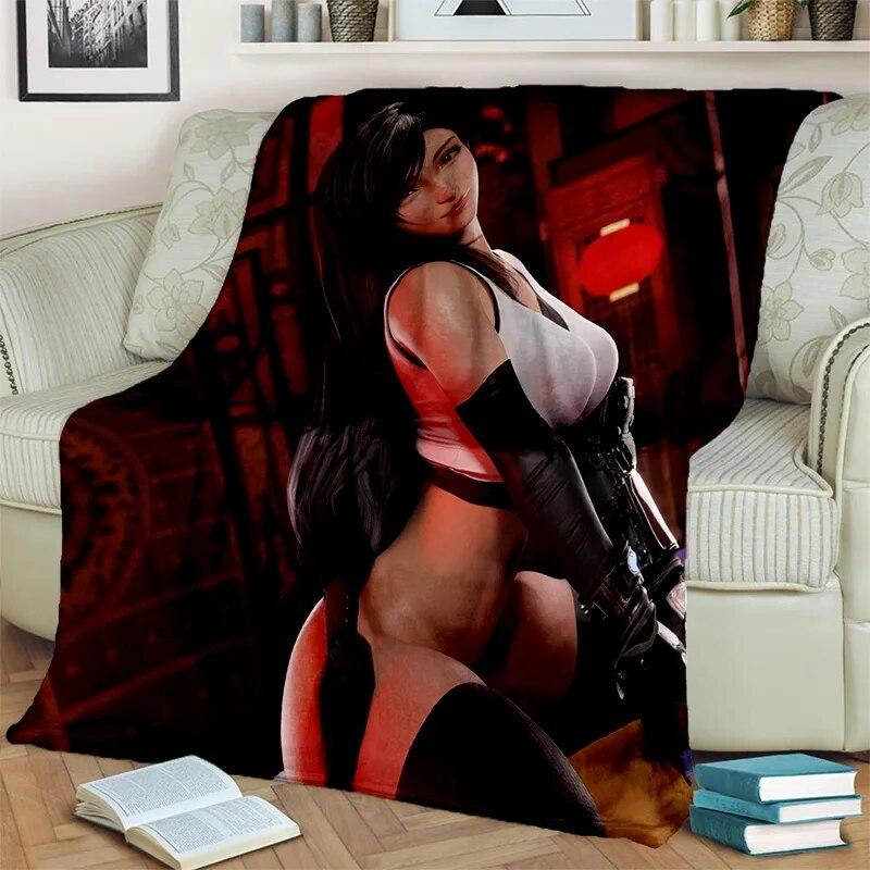 3D Tifa Aerith, сексуальное кружевное одеяло с героями мультфильмов для девочек, мягкое одеяло для дома, спальни, кровати, дивана, офисного покрытия для пикника, детское одеяло