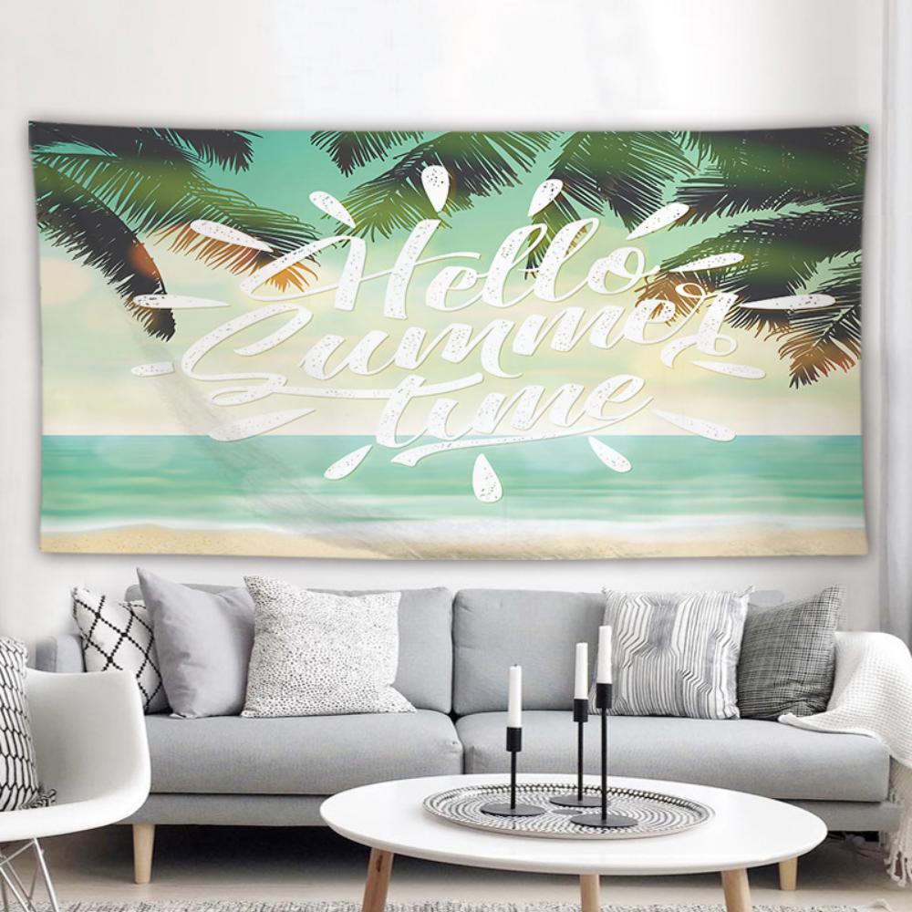 INS Wind Hanging Cloth Bedroom Wall Cloth Room Decoration Tapestry Pink Unicorn Pattern Living Room Background Cloth