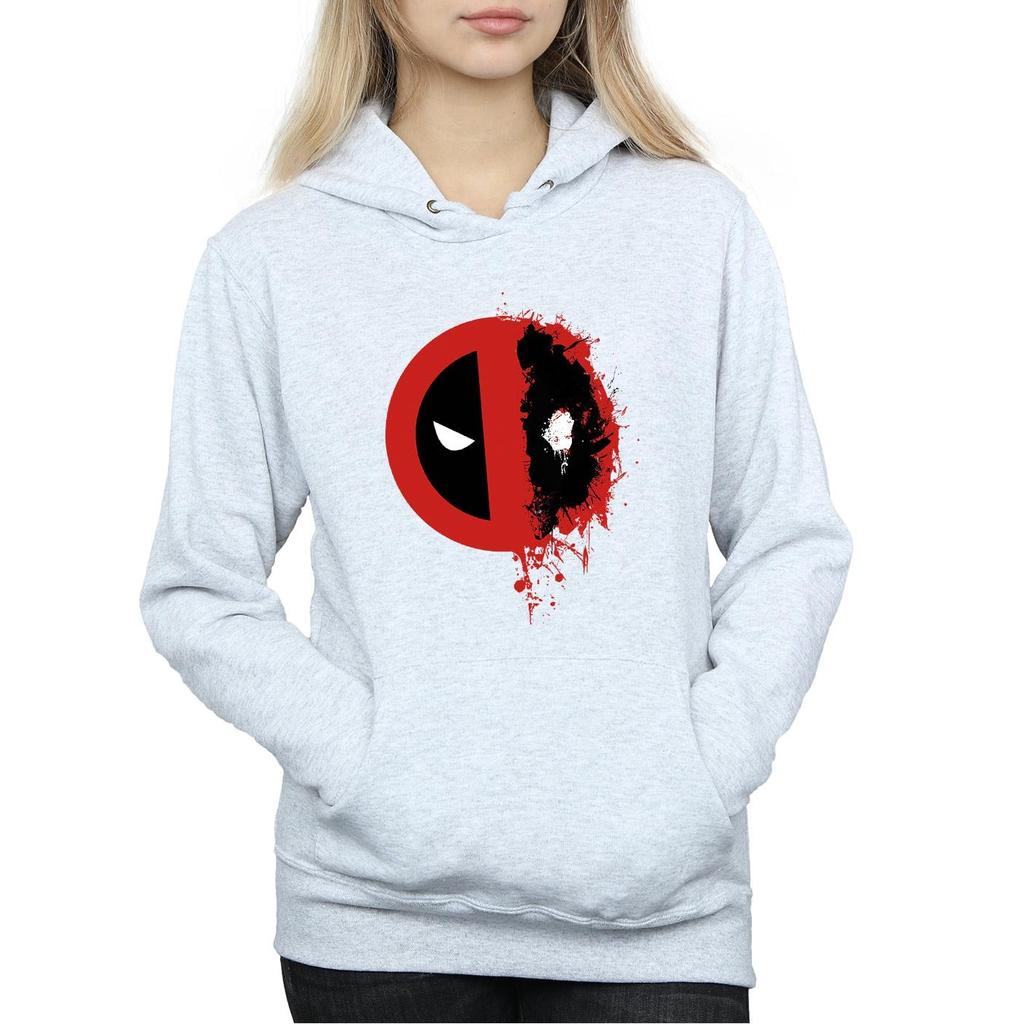 Marvel Женская/Дамская толстовка с логотипом Deadpool Split Splat