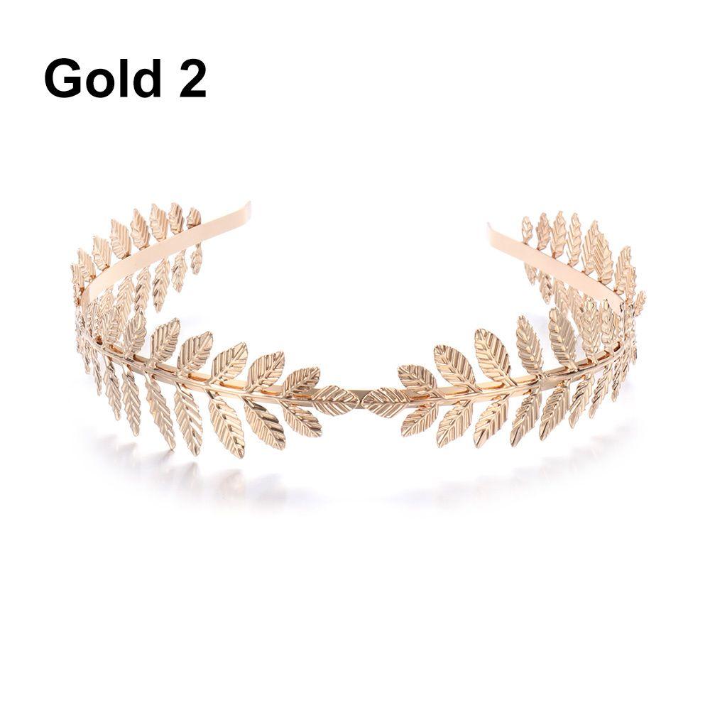 Тиара Головной убор Повязки для волос Золотые листья Венок Листья Обруч для волос Свадебная Корона для волос Свадебные Повязки на голову