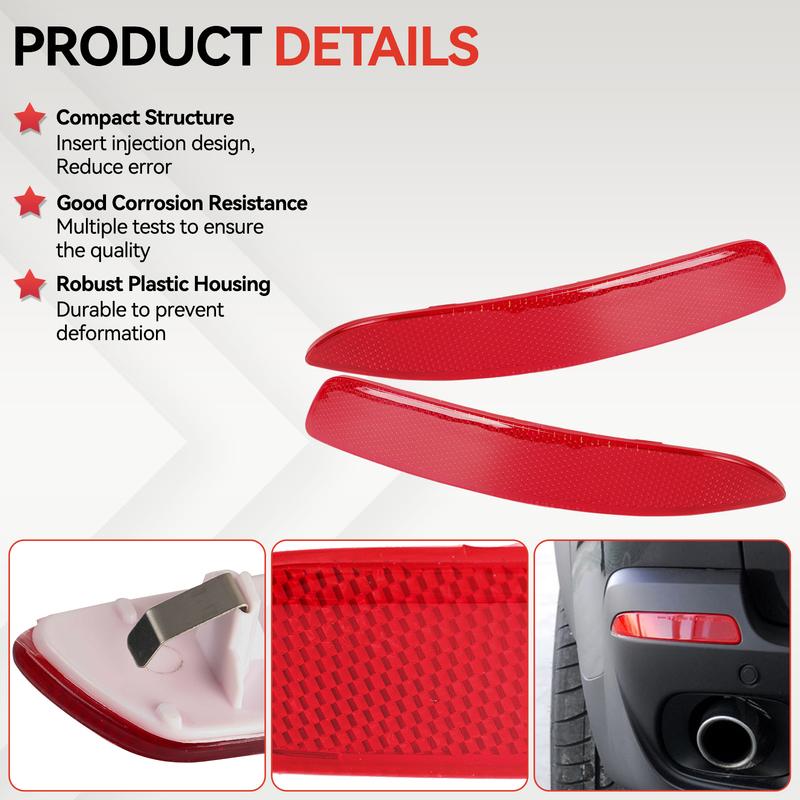 For BMW E70 X5 2007-2013 2x Red Rear Bumper Reflector Light Left Right Brake Tail Lamp Replacement Parts 63217158949 63217158950