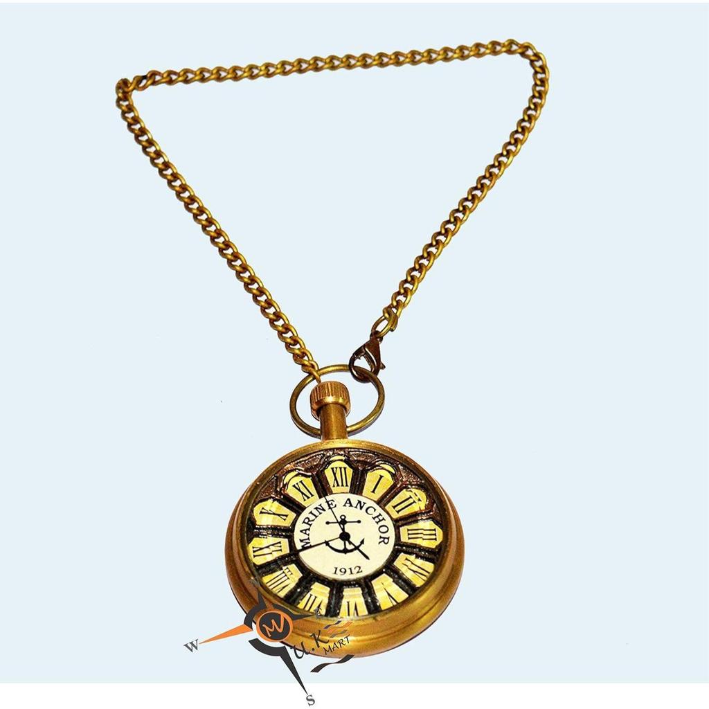 Антикварные карманные часы с кожаным чехлом, винтажный подарок