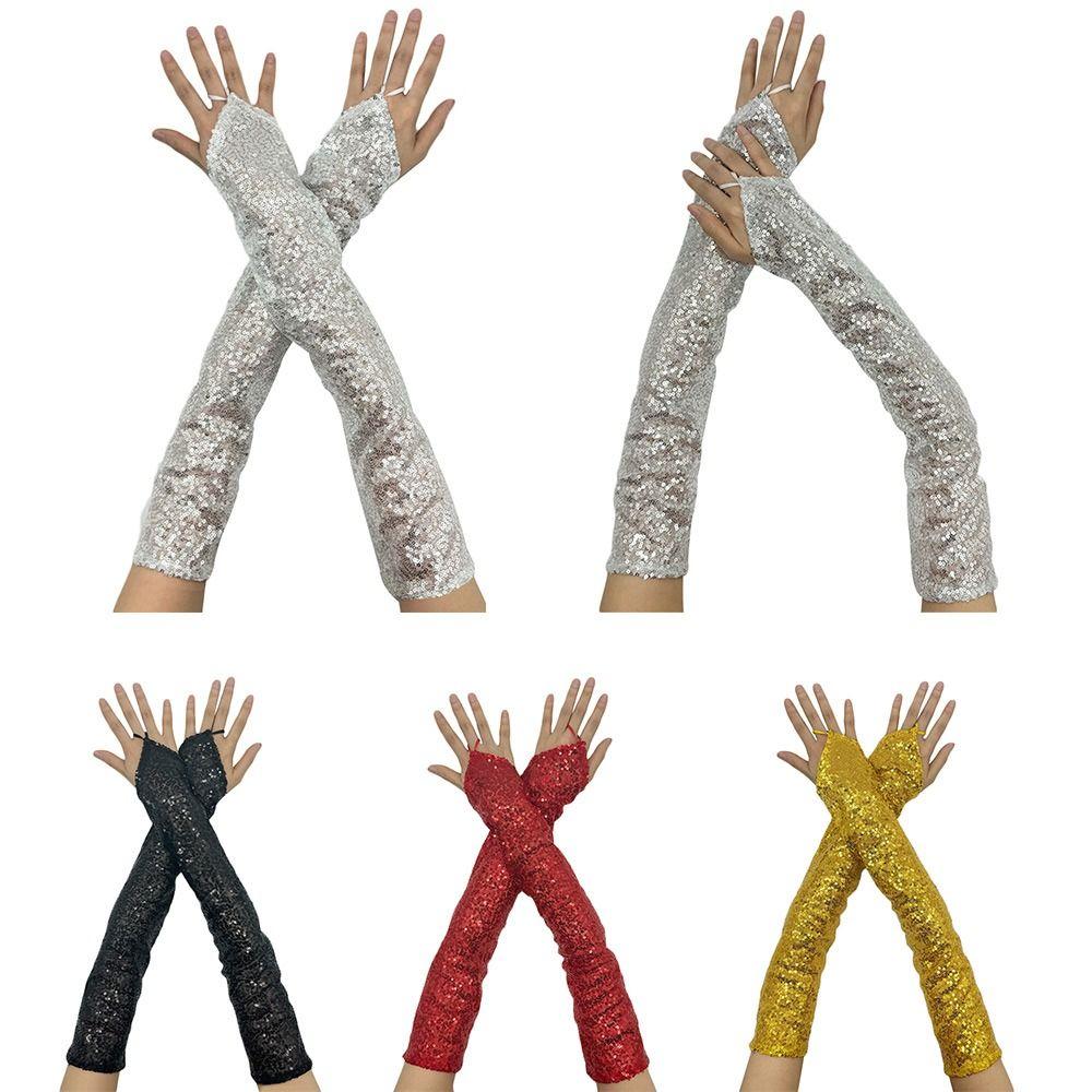 Fingerless Cosplay Mittens Shining Club Handwear Fashion Dancing Gloves Nightclub Stage