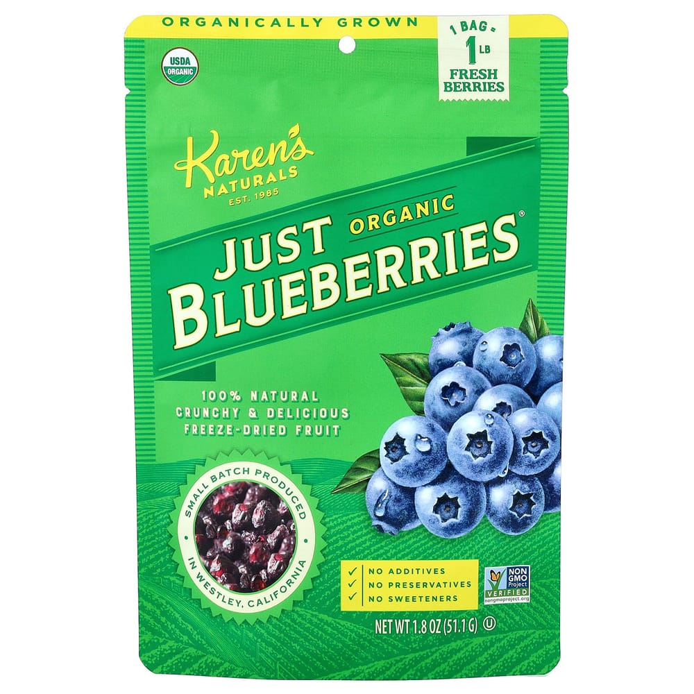 Karen's Naturals Just Blueberries Freeze-Dried Fruit 56g (2 oz)