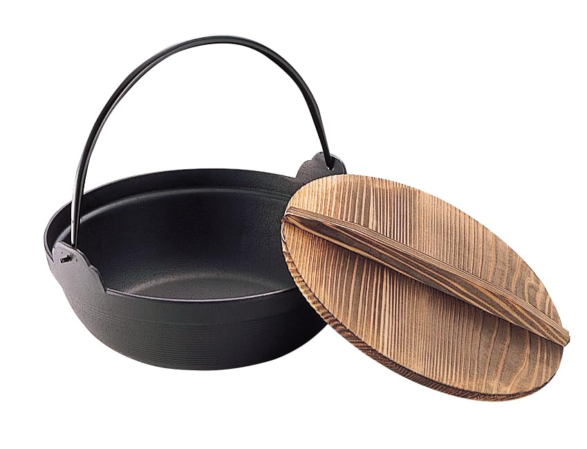New Ikenaga Iron Works Living with Iron S Iron Pot with Wooden Lid 16cm Gift Wrapping Specification