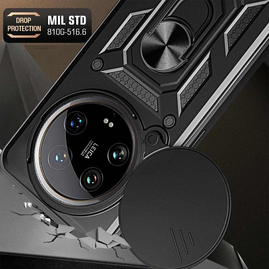 For Xiaomi 14 Ultra Phone Cover Camera Protection Bump Proof PC+TPU Back Case