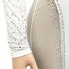 X5337: Sexy Deep V Rhinestone Party Dress with See-through Midi Skirt - European Fashion New Arrival