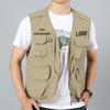 Мужской уличный сетчатый жилет с несколькими карманами для рыбалки с принтом логотипа