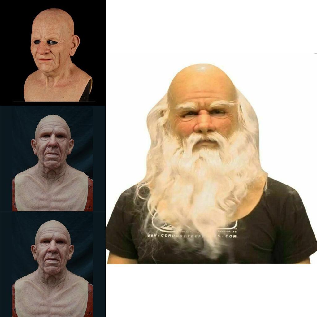 Реалистичная латексная маска лица старика для маскарадного костюма, косплея, Хэллоуина, высококачественный материал