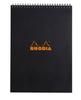 (1, 8 A A 1/4 X 11 A A 3/4) - Rhodia Wirebound Notebooks Ruled 21cm X 32cm Black