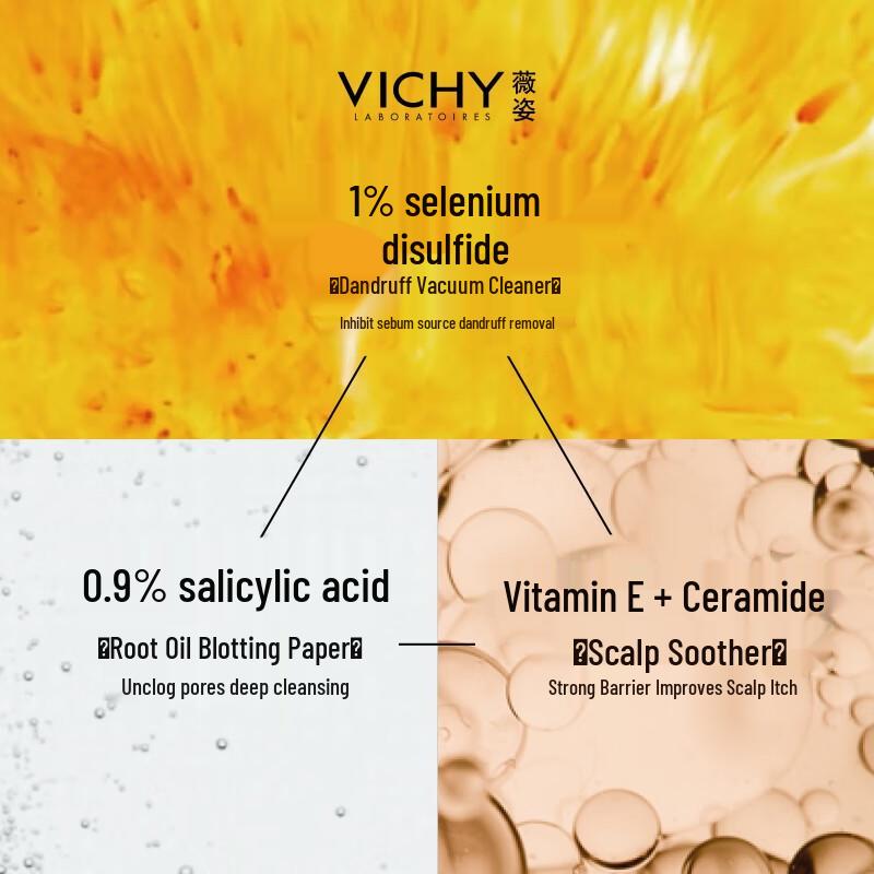 VICHY Dercos Увлажняющий шампунь против перхоти