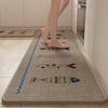 Тканый кухонный коврик Нескользящий Моющийся Грязеотталкивающий Впитывающий Толстый Входной коврик Придверный коврик