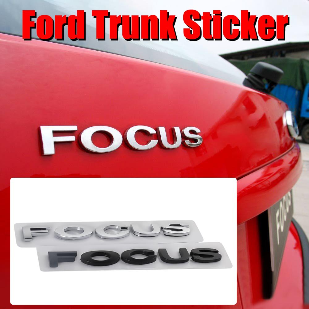 kcajq5 1pc 3D ABS Chrome Car Sticker Sport Emblem Auto Badge Decal Stickers For Ford ST Focus Mk2 3 Edition Fusion mustang Accessories