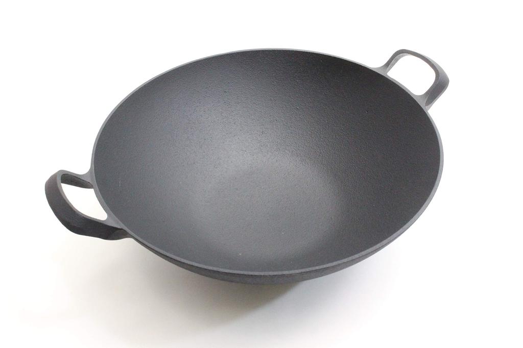 Ikenaga Iron Works Living with Iron New Nanbu Iron Wok 30cm Gift Wrapping Available