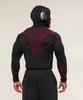 Мужская фитнес-футболка с длинным рукавом и капюшоном GYMSHARK Onyx с высокой эластичностью
