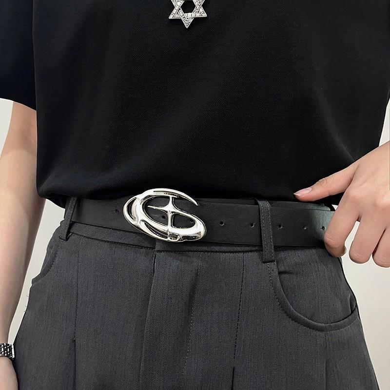 Мужской ретро черный кожаный ремень 2025 – Трендовый американский стиль для джинсов