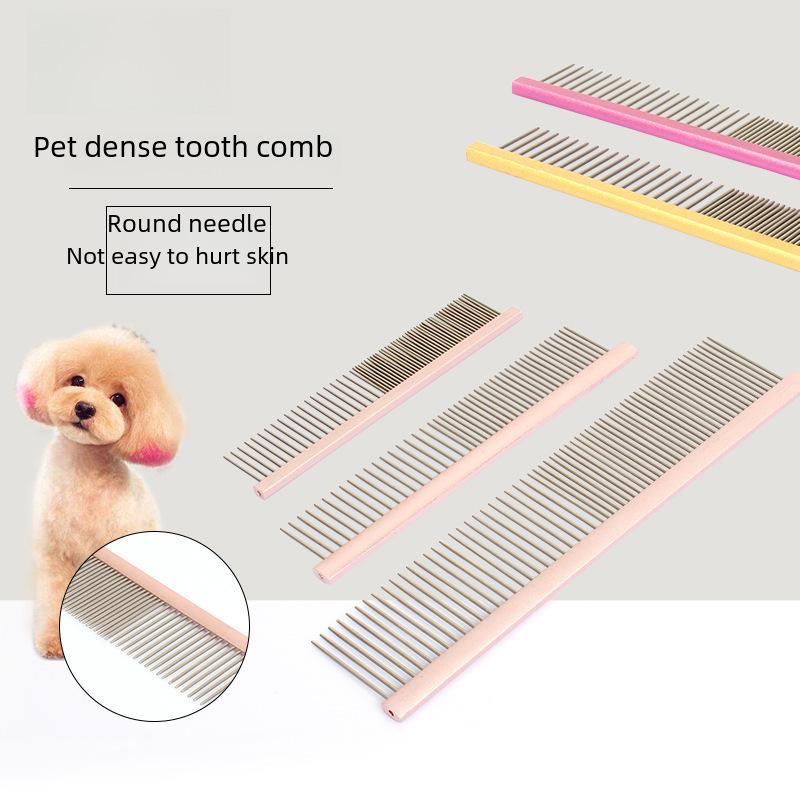 Расческа из стали для удаления колтунов и блох у домашних животных - расческа с густыми зубьями для собак и кошек