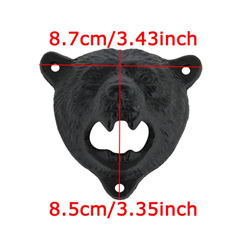 WTEMPO 1 шт. Ретро Железный Открыватель для Бутылок в Форме Головы Медведя, Домашнее Декоративное Изделие Ручной Работы, Можно Установить на Стену