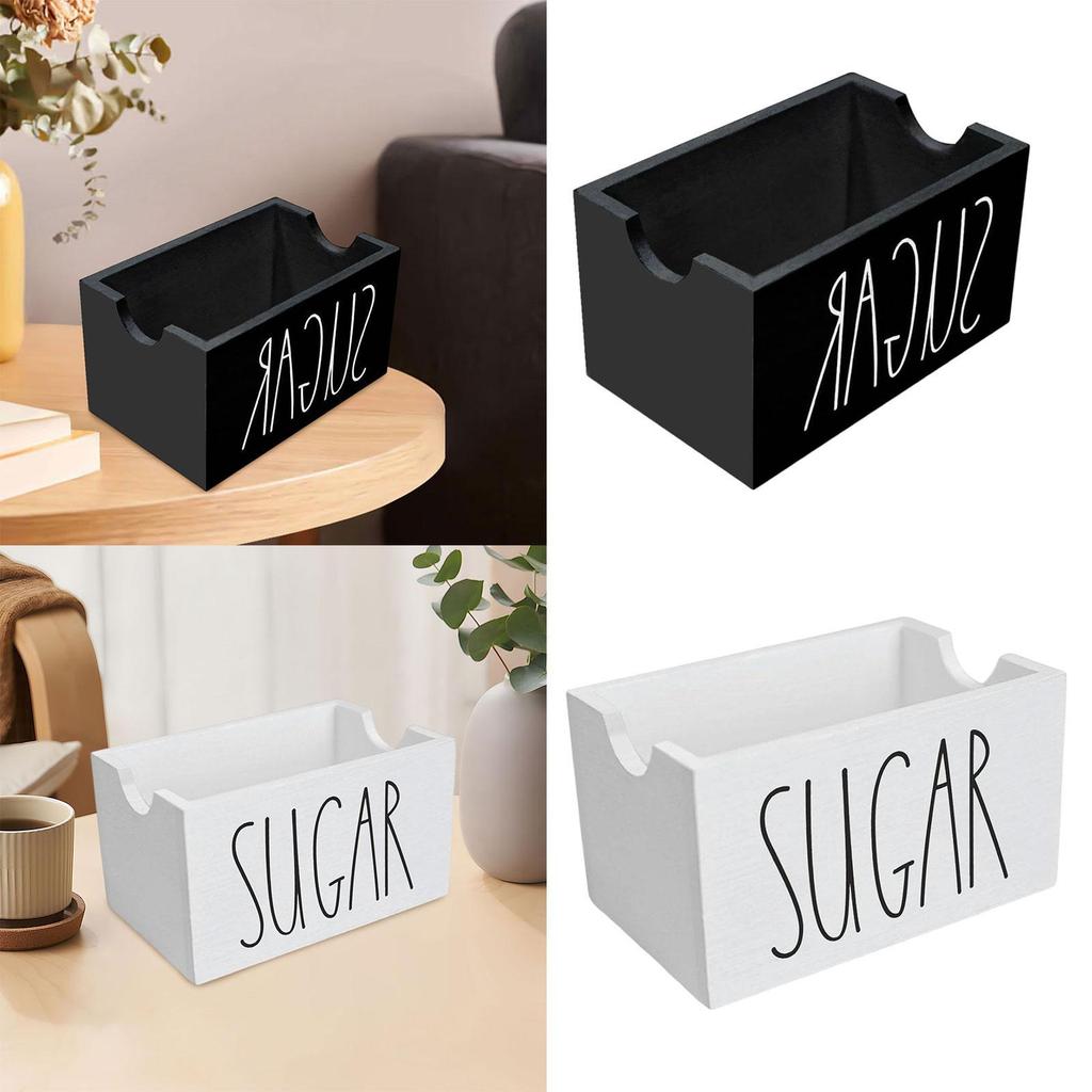 Подставка для пакетиков сахара в стиле фермерского дома, деревянный органайзер для хранения чая и сливок.