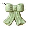 Delicate Desktop Decoration Ceramic Bow Vase with Star, Decorative Flowers Vase, Creative Flower Dried Holder Arrangement for Living Room Table