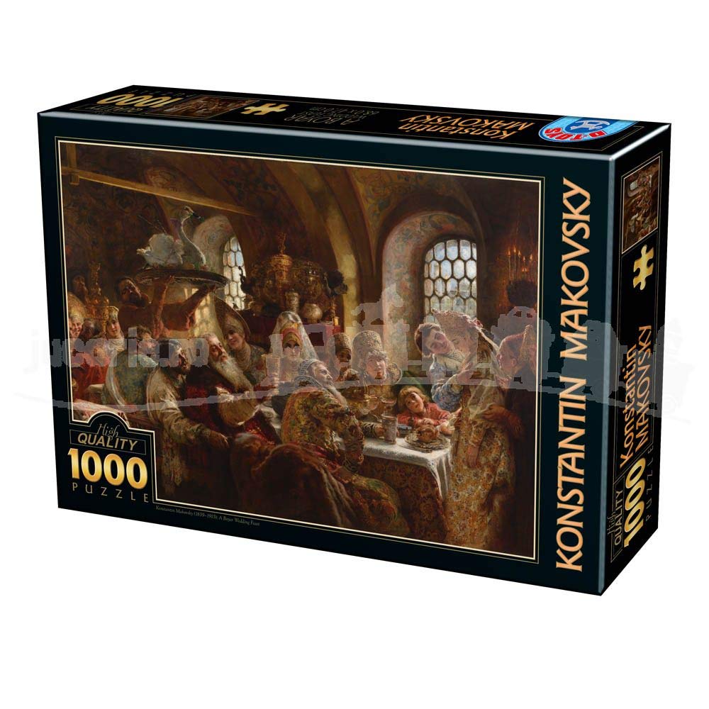 Пазл D-Toys на 1000 деталей, 75680-MA01, Константин Маковский: Свадебный пир боярина, 47 x 68 см