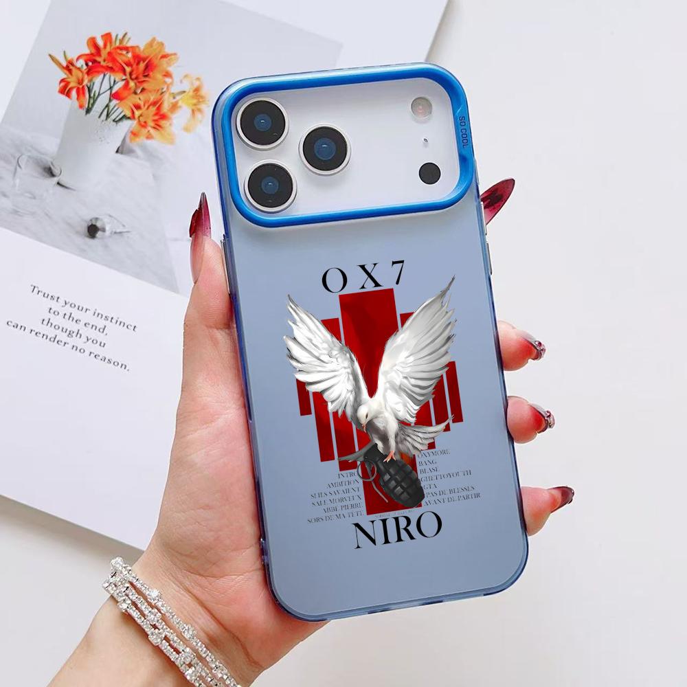 Rapper N-NIRO OX7 Phone Case For iPhone 17 16 15 14 13 12 11 Pro Max Air Matte Laser Aurora Shockproof Funda
