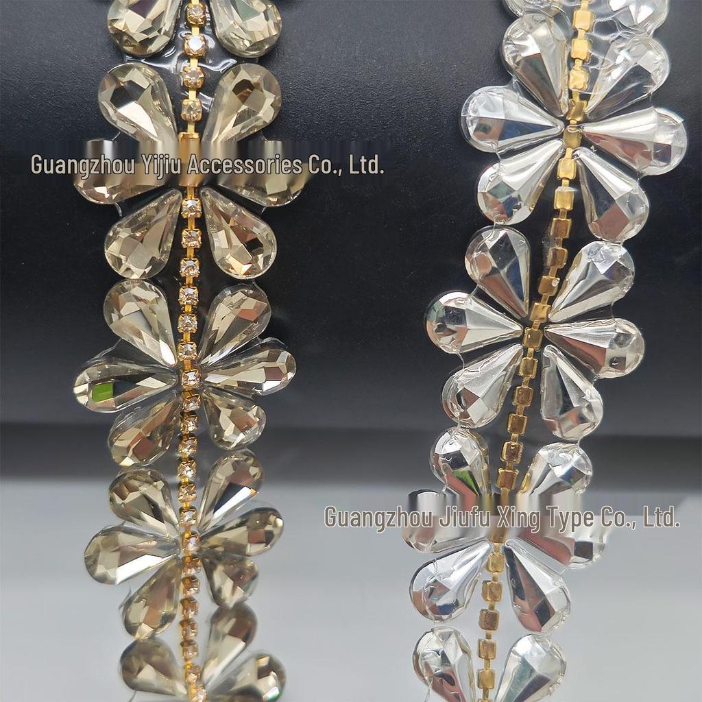 Горячая фиксация Стразы Маркиза Цепочка для DIY Обуви, Сумок, Поясов, Ошейников, Одежды и Ювелирных Аксессуаров