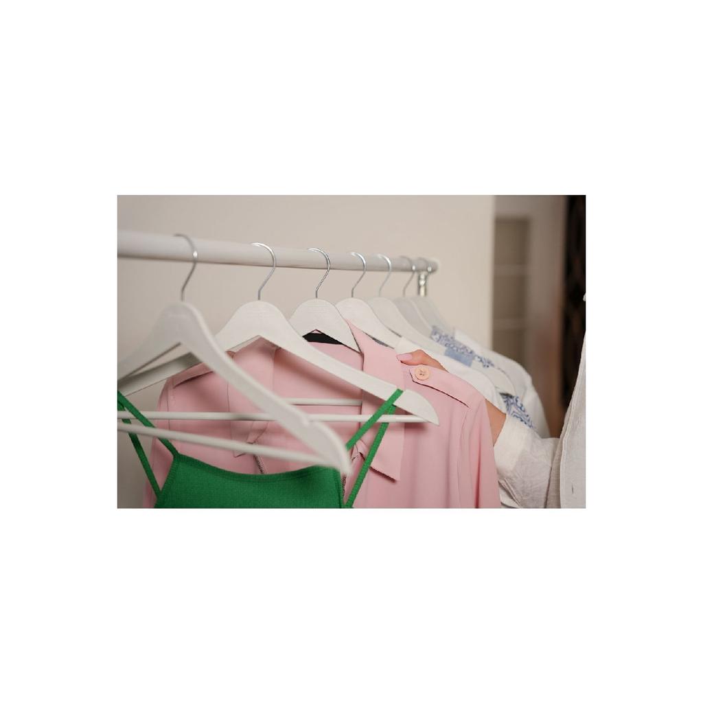 12 шт. Белая роскошная вешалка из пластика под дерево Качественная вешалка