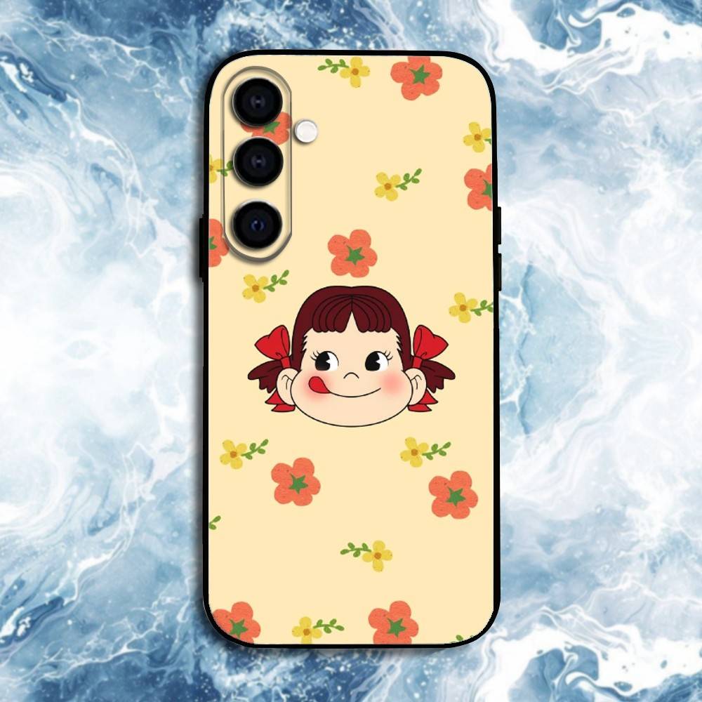1pcFujiya Milky Peko-Chan Phone Case For Samsung Galaxy A73,A72,A71,A70,A53,A52,A51,Others Soft Black Shell