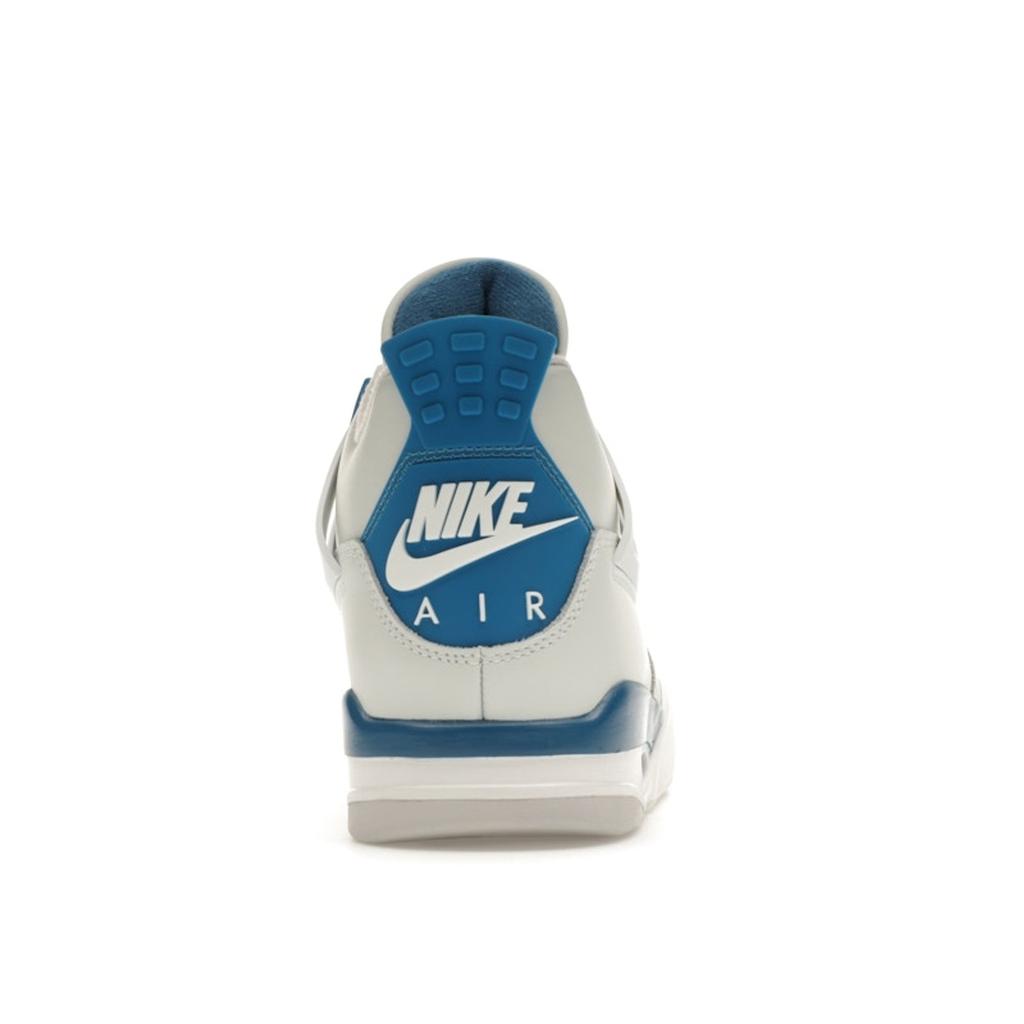 Air Jordan 4 Retro Military Blue 2024 Unisex Sneakers Cream Off-White Neutral-Grey FV5029-141