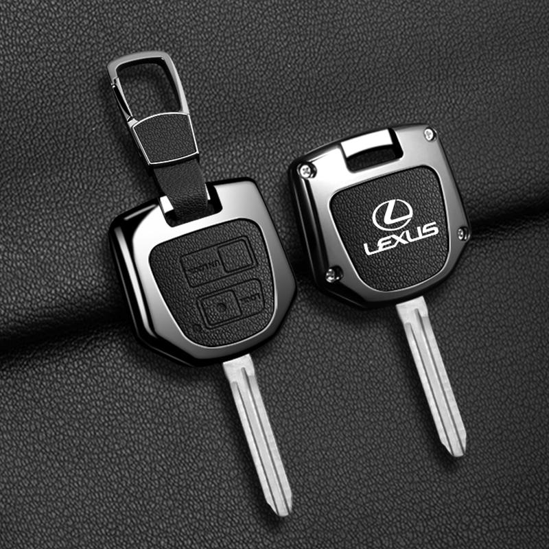 DMTZ1 Leather Car Straight Foldable Key Shell Modification for Lexus Old RX330 IS200 ES300 IS400 Key Cover Modification Accessories