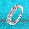 White Gold D Color 3mm Moissanite Ring for Women 0.3CT Stone Match Diamond Wedding Band Bride S925 Sterling Silver GRA