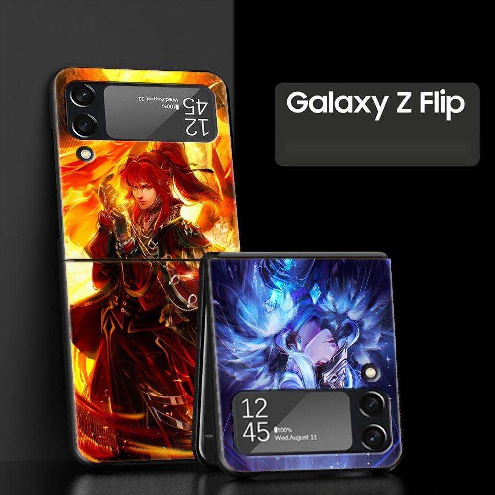 Чехол для телефона Xiao Genshin Impact для Samsung Galaxy Z Flip 3 4 5, черный, складной, жесткий, для ПК, защитный чехол
