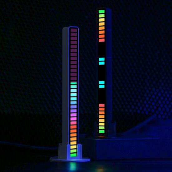 RGB лампа, музыкальный ритм, звукосниматель, несколько режимов, 5 скоростей, работа от батареи, настольная лампа управления звуком, окружающее освещение