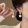 Серьги-гвоздики с жемчугом "Серебряная игла" - Элегантные серьги для женщин, Универсальный осенне-зимний аксессуар