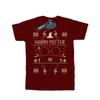 Harry Potter Girls Christmas Pattern Cotton T-Shirt