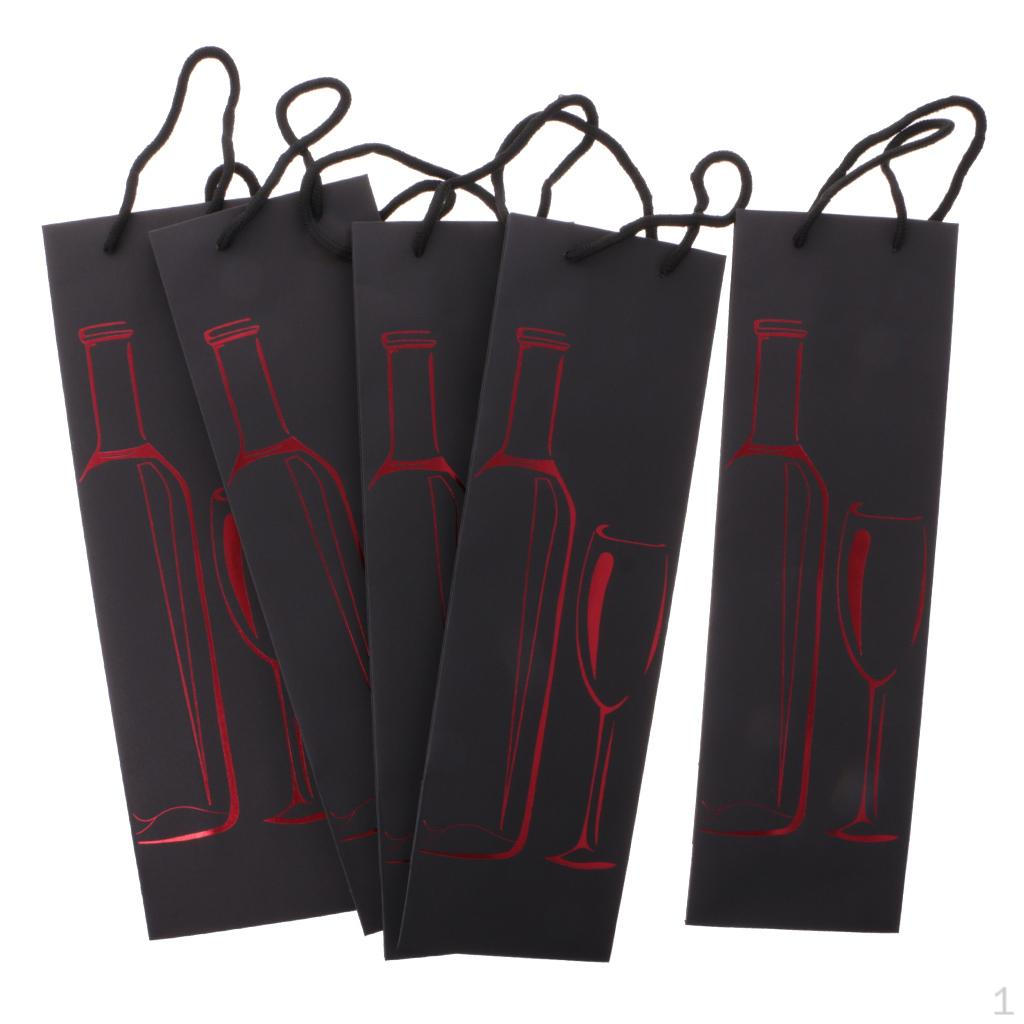 5 Bottle Tote Bags Wedding Birthday Red Champagne Wrap