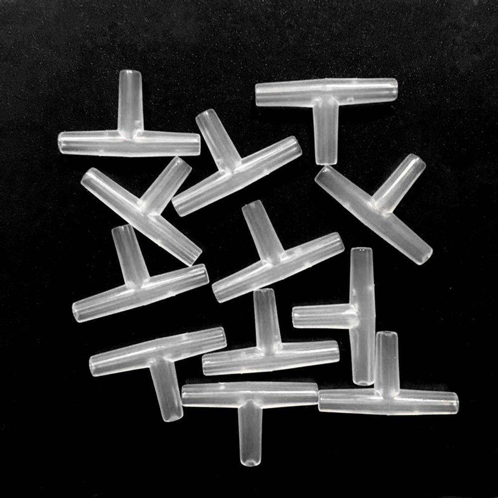 10 шт. соединитель для воздушного насоса для аквариума, пластиковый, Т-образный, 3-ходовой, соединитель для трубок, аксессуары для аквариума