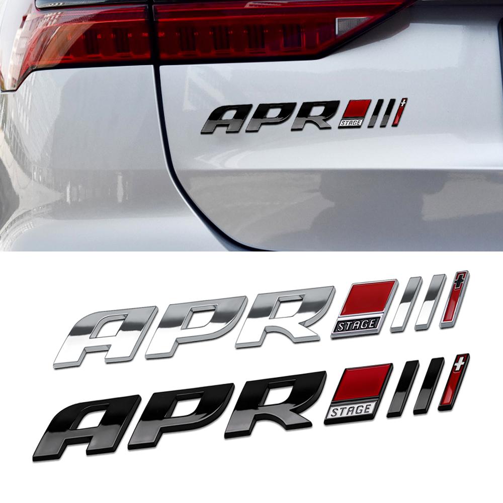 AABIN1 3D ABS APR Stage III Emblem Car Body Trunk Decor Sticker for Volkswagen Vw T5 Cc Scirocco Tiguan Mk2 Polo 6R Jetta Mk6 Gti Golf