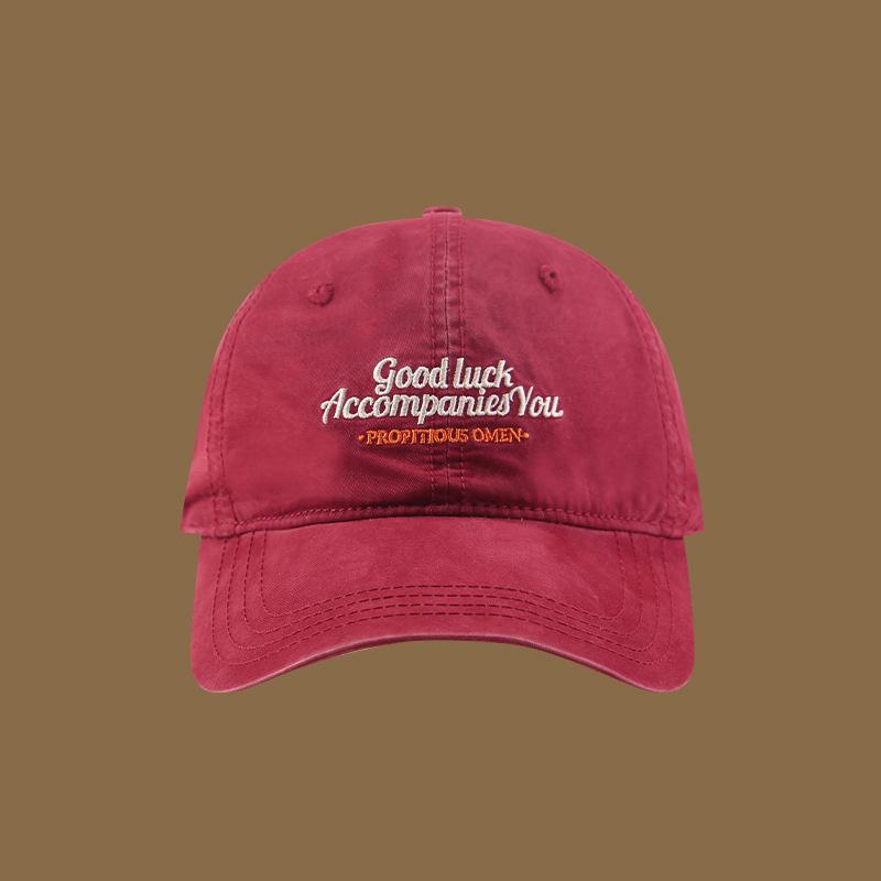 Fashion Letter Embroidery Vintage Wash Soft Crown Unisex Adjustable Daily Casual Baseball Cap