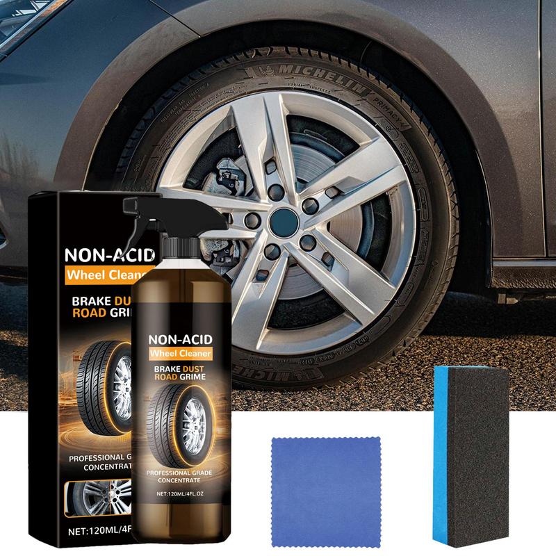 Car Wheel And Tire Cleaner Tire Shine Cleaning Agent Kit Long-Lasting Powerful Tire Retreader For SUVs Trucks Mini Cars RVs