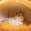 Новое кошачье гнездо в форме милой юрты для осени и зимы для сна взрослых кошек, теплая кошачья кровать, будка, товары для животных